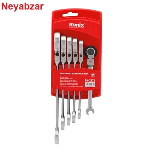 ست آچار جغجغه 6 عددی تاشو RH-2174