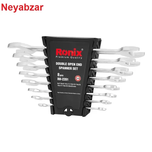 مجموعه 8 عددی آچار دو سر تخت با کیف پارچه ای RH-2201