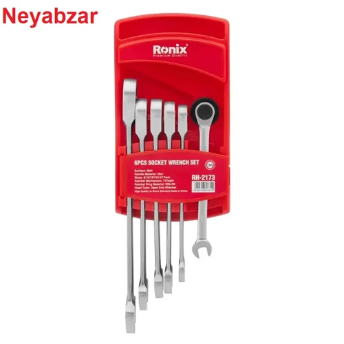 ست آچار جغجغه 6 عددی دسته ثابت RH-2173