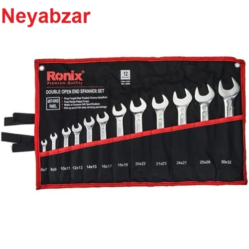 مجموعه 12 عددی آچار دو سر تخت رونیکس مدل RH-2202