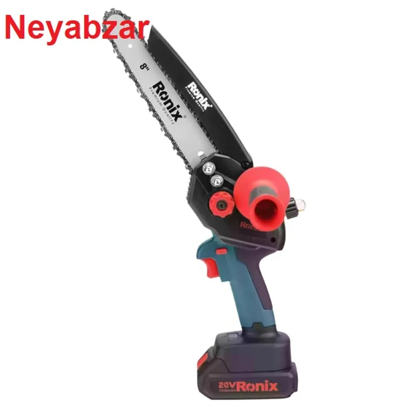 اره زنجیری شارژی 20ولت 20سانت براش لس رونیکس مدل 8658