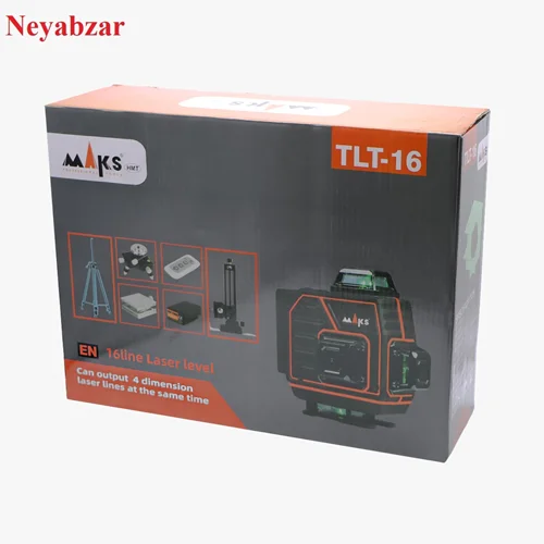تراز لیزری 4 بعدی مکث مدل TLT16 همراه با سه پایه
