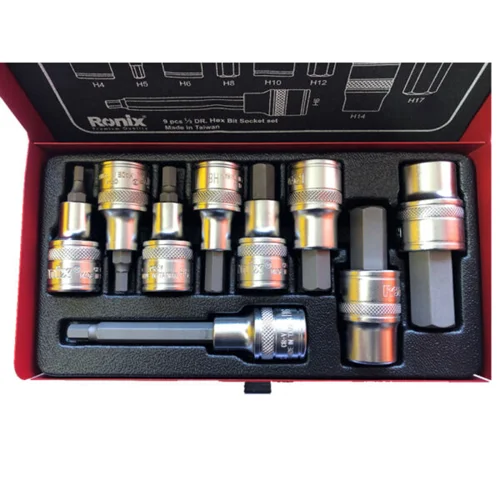 جعبه بکس 1/2 اینچی شش گوش 9 پارچه RH-2692 رونیکس